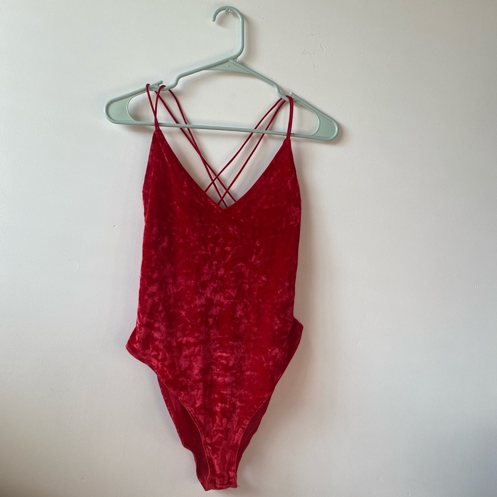 Red body suit